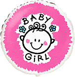 Фольгированный шар Flexmetal 18” круг «Baby girl»