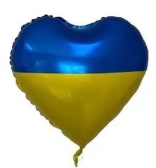 18” сердце флаг желто синее (кит)