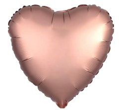 Фольгированный шар 18” Сердце сатин Rose Gold (Китай)