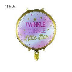 Фольгована кулька 18" коло Twinkle рожевий (Китай)