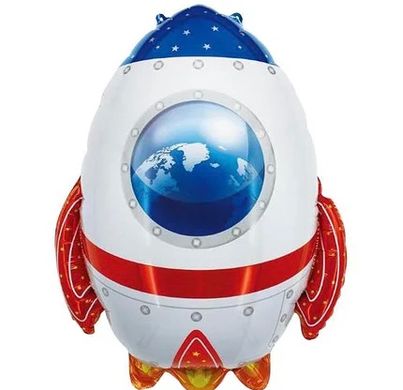 Фольгированный шар Большая фигура Ракета Белая (Китай)