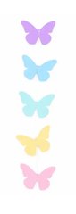 Гірлянда картон пласка Пастельне асорті метелики 1,2 м