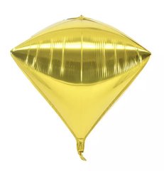 Фольгированный шар 24” Алмаз Золото (Китай)