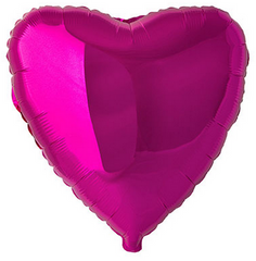 Фольгована кулька Flexmetal 18" Серце Фуксія