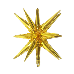 Фольгированный шар звезда колючка золото 55*44см (Китай)