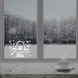 Наклейка на окно Мишка "Let it SNOW" - 1