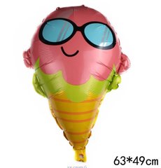 Фольгированный шар Большая фигура мороженное в очках 60 см (Китай)