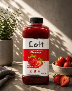 Концентрат напитка Клубника Loft 1150 г для лимонадов и Bubble Tea