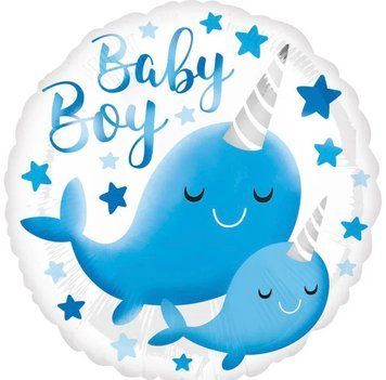 Фольгована кулька 18" круг baby boy Нравал Китай