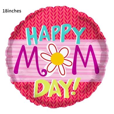 Фольгированный шар 18” круг Happy Mom day Китай