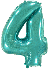 Фольгированный шар Цифра 4 Flexmetal ТИФФАНИ (901764 TF)