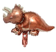 Фольгированный шар Мини фигура Динозавр коричневый 35х47 см (Китай)