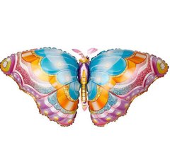 Фольгированный шар Большая фигура Бабочка цветная 85*45 см (Китай)