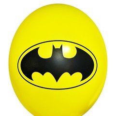 Латексный шар Belbal 12" Бэтмен эмблема на желтом (1 шт)