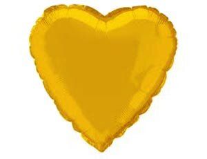 Фольгована кулька Flexmetal 18" Серце Золото