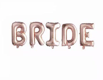 Фольгована кулька Напис "BRIDE" рожеве золото (70 см) (Китай)