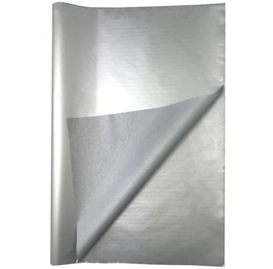 Бумага тишью серебро (70*50см) 25 листов
