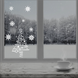 Наклейка на вікно Ялинка та сніжинки - 1