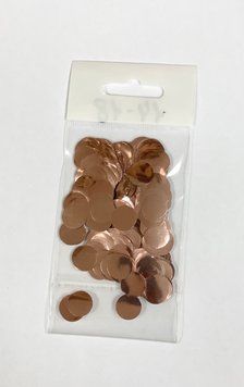 Конфетти Кружочек 12 мм Rose Gold (50 г)