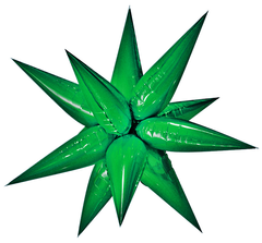 Фольгированный шар Звезда колючка зелёная 100 см (Китай)