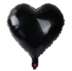 Фольгована кулька 18” Серце Чорне (Китай)