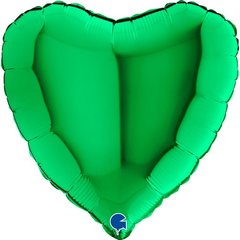 Фольгированный шар Grabo 18" Сердце Зелёный