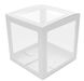 Коробка кубик 30*30*30 см для воздушных шаров Белые грани (1 шт) - 1