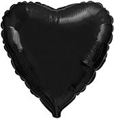 Фольгована кулька Flexmetal 18" Серце Чорне