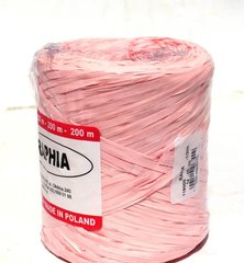 Рафия полипропиленовая розовая 200м Польша