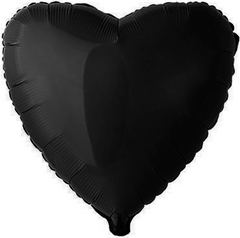 Фольгована кулька Flexmetal 18" Серце Чорне
