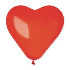 Латексный шар Gemar 6" Сердце Пастель Ярко-Красное #45 (100 шт)