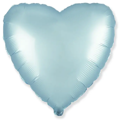 Фольгована кулька Flexmetal 18" Серце сатин Блакитний