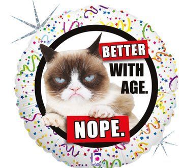 Фольгована кулька Grabo 18&rdquo; коло ILY Grumpy Cat, Multicolor