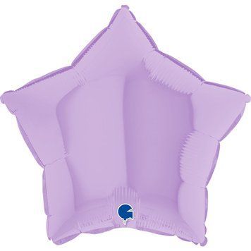 Фольгована кулька Grabo 18" Зірка макарун Ліловий (Matte Lilac) уп