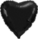 Фольгована кулька Flexmetal 18" Серце Чорне - 3