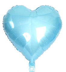 Фольгована кулька 18” Серце Блакитне (Китай)