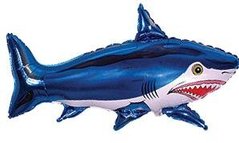 Фольгированный шар Flexmetal Большая фигура акула синяя