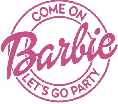 Наклейка Come on Barbie на 18”-20" (25х30см) + монтажка