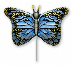 Фольгована кулька Flexmetal Міні фігура метелик синя
