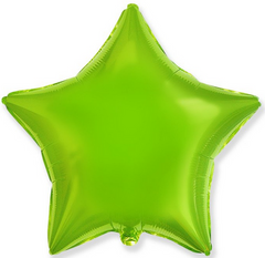Фольгированный шар 10” Звезда Салатовая (Китай)