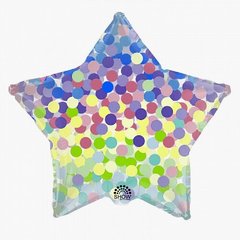 Фольгированный шар Art-Show Звезда 18″ “Конфетти цветное”