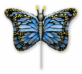 Фольгированный шар Flexmetal Мини фигура бабочка синяя