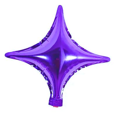 Фольгована кулька 10” Зірка 4-кінцева Фіолетова (Китай)