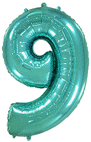 Фольгированный шар Flexmetal цифра «9» Тиффани 40"