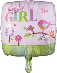 Фольгована кулька Anagram 18” квадрат пташка baby girl