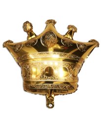 Фольгированный шар Большая фигура Корона золотая 60см (Китай)