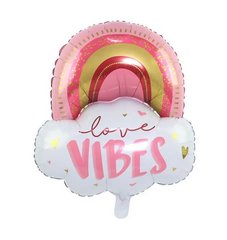 Фольгована кулька Велика фігура Веселка Love Vibes (Китай)