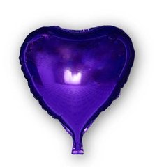 Фольгована кулька 10” Серце Фіолетове (Китай)