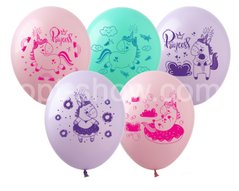 Латексный шар Art Show 12" ЕД-6 Единорожки "Princess" (1 ст) (100 шт)