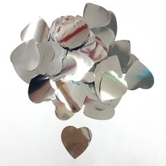 Конфетті Сердечки 35 мм Срібло (100 г)